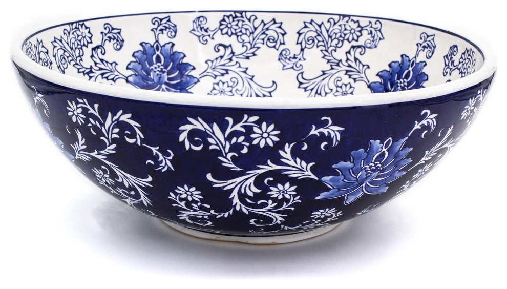 Claybarn Blue Garden Decorative Fruit Bowl