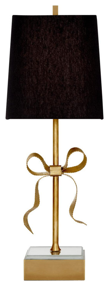 Le Landeron | Retro LED Copper Table Light with a Princess Bow, Black