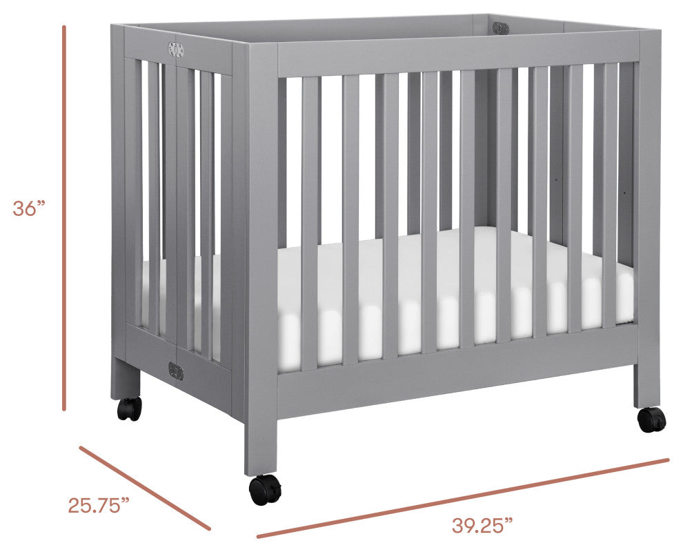 Origami Mini Crib, Gray