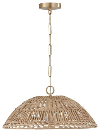 Naomi One Light Pendant, Matte Brass