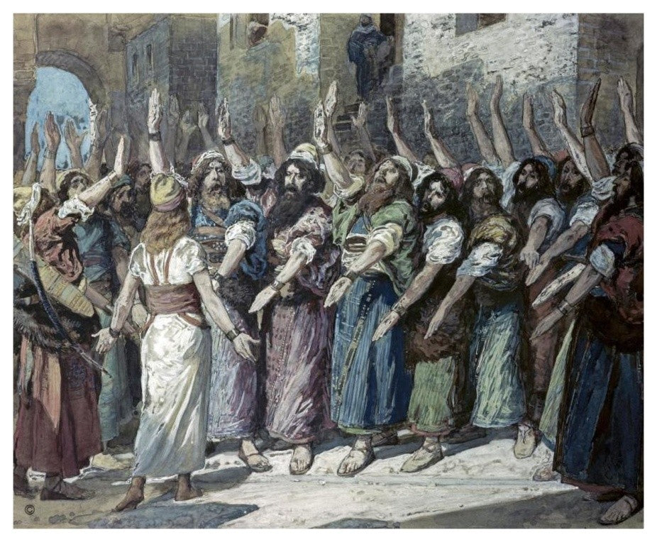 "Israelites Declare Vengeance" Digital Paper Print by James Tissot, 18"x15"