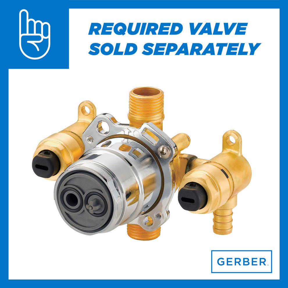 Sirius Tub & Shower Trim Kit Diverter on Valve 1.75gpm, Chrome