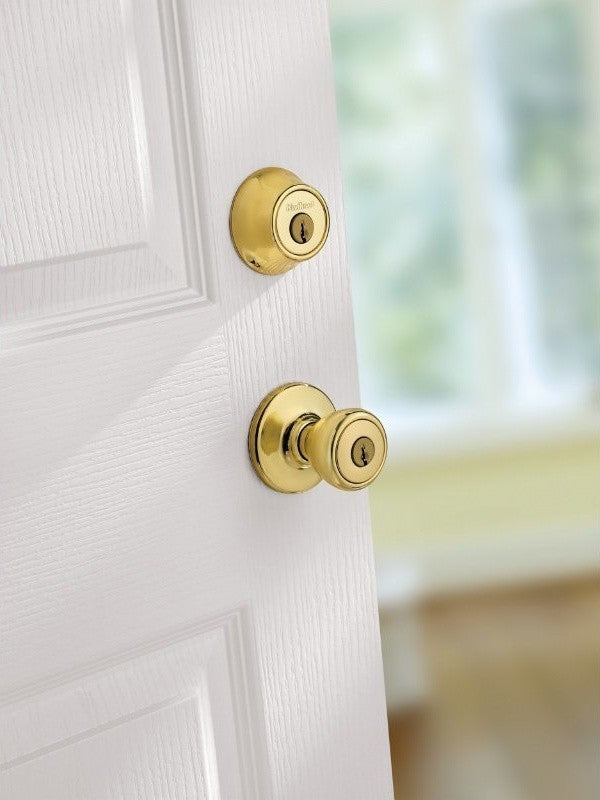 Kwikset 690T-3-Cp-Code-K6 Security Single Cylinder Combo Pack, Polished Brass
