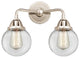 Beacon Bath Vanity Light, Polished Nickel, Clear, Clear