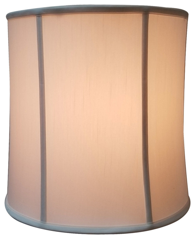 Royal Designs Basic Drum Lampshade, White, 15x16x16