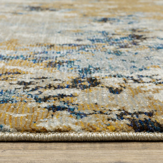 Oriental Weavers Evolution Indoor Rug Blue/ Gold 2'6" X 12'