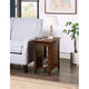 Convenience Concepts Edison End Table with Charging Station Espresso Wood Finish