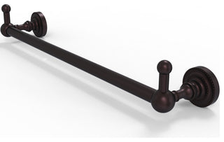 Dottingham 36" Towel Bar with Integrated Hooks, Antique Bronze
