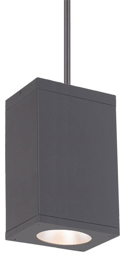 Cube Architectural 6" LED Pendant 40 Deg Beam 3000K, Graphite