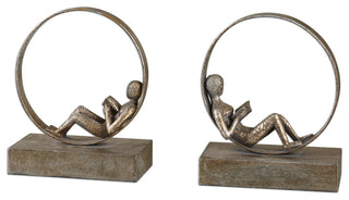 Uttermost Lounging Reader Bookends Set of 2 - 19596