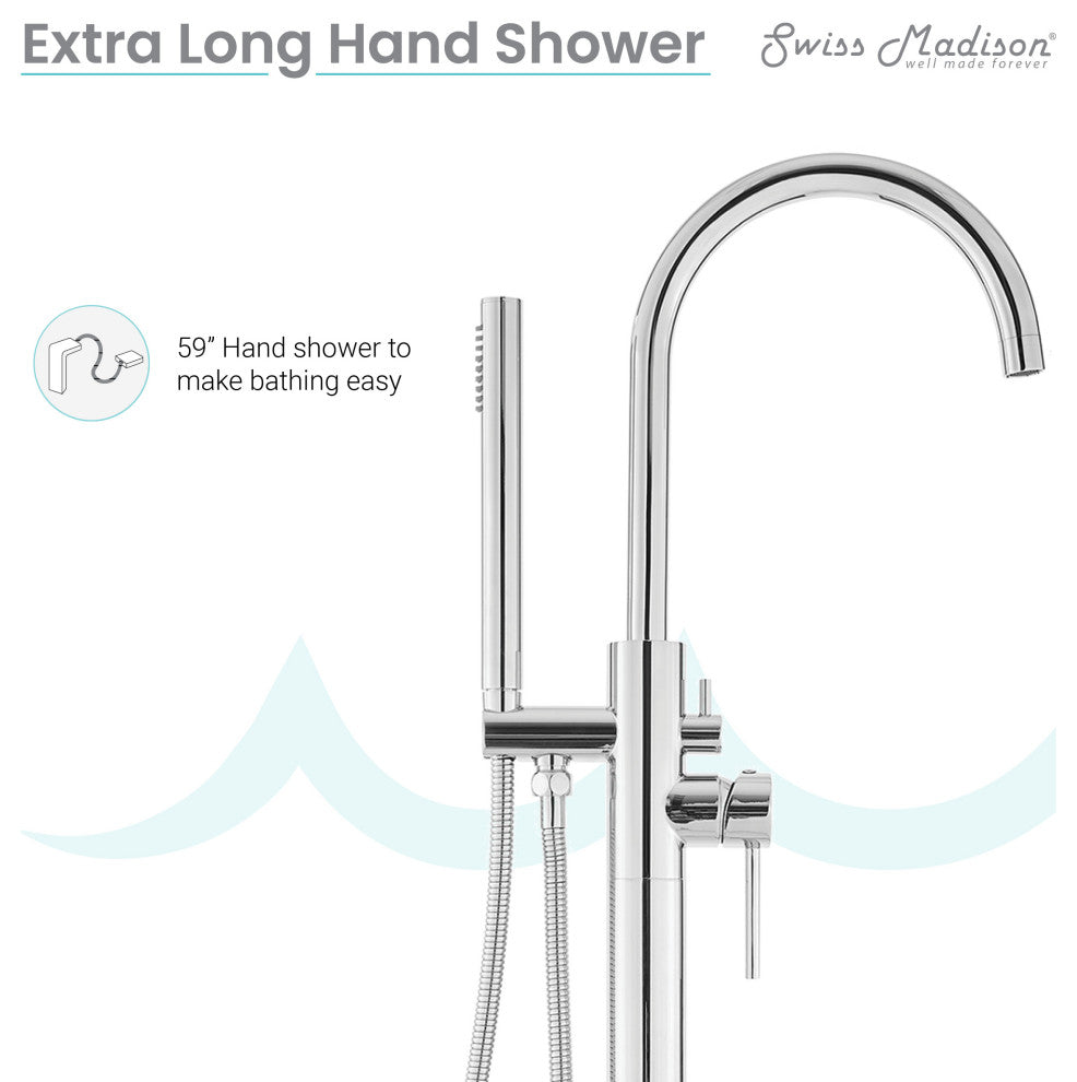 Ivy Freestanding Bathtub Faucet, Chrome
