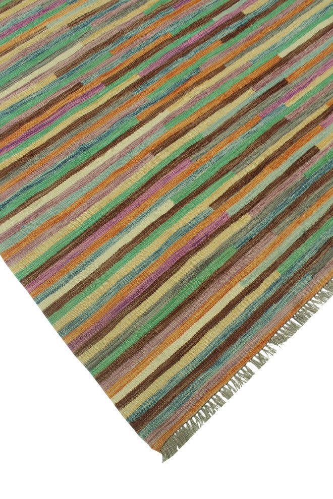 Winchester Kilim Anwaar Charcoal/Beige Rug, 4'10x6'6