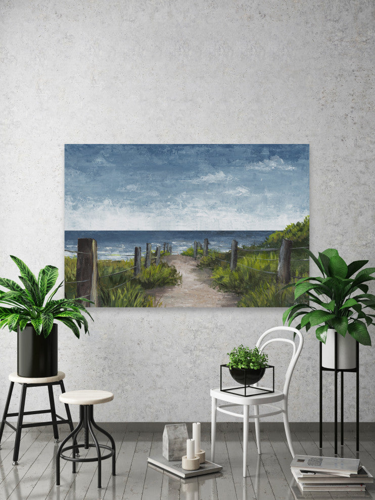 "Ocean Lover" Painting Print on Wrapped Canvas, 60x40