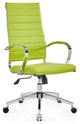 LUXMOD High Back Adjustable Swivel Computer Chair, Green