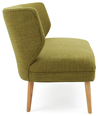 GDF Studio Dumont Mid Century Modern Fabric Loveseat Sofa Settee, Green