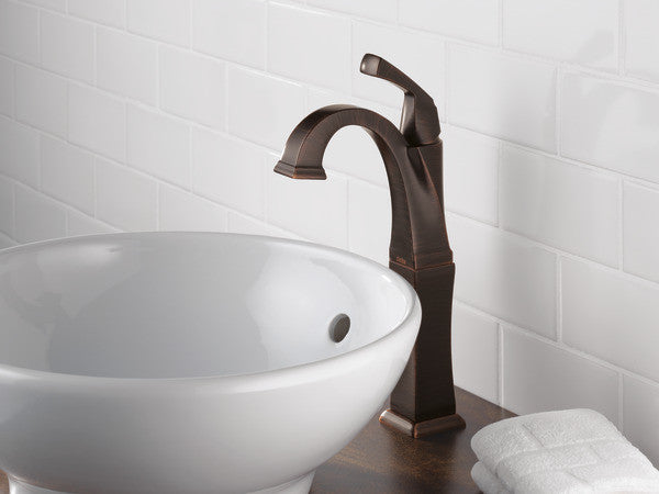 Delta Dryden Single Handle Vessel Bathroom Faucet, Venetian Bronze, 751-RB-DST