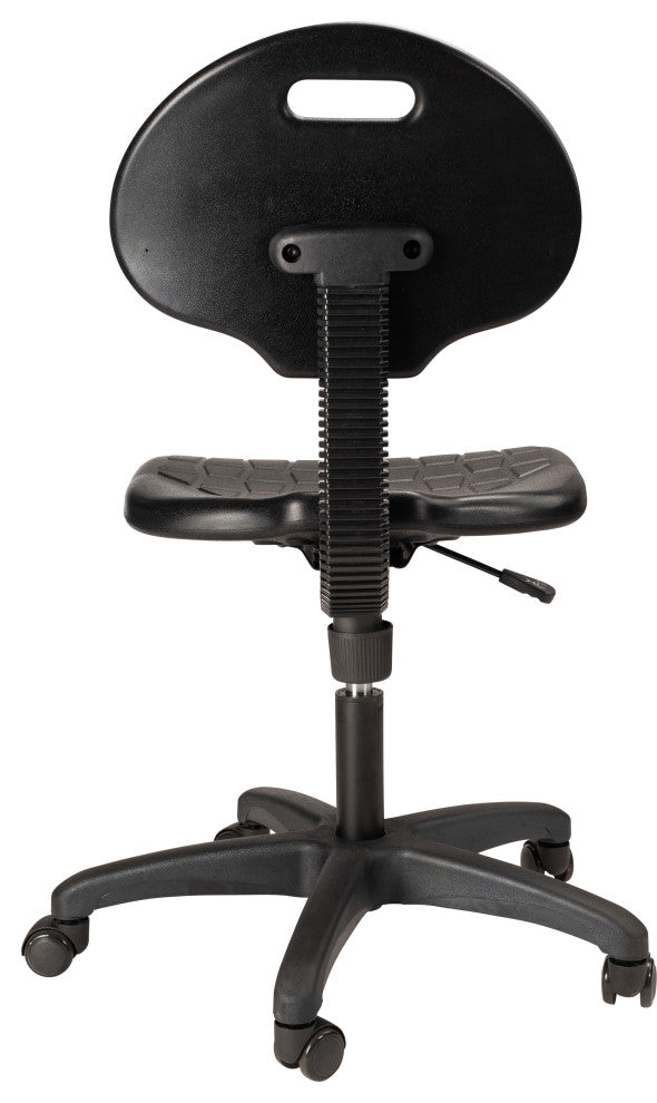 NPS Polyurethane Task Chair, 16"-21" Height, Black