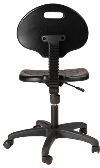 NPS Polyurethane Task Chair, 16"-21" Height, Black