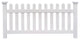 36" High No-Dig Newport Vinyl Permanent Picket Yard Fence