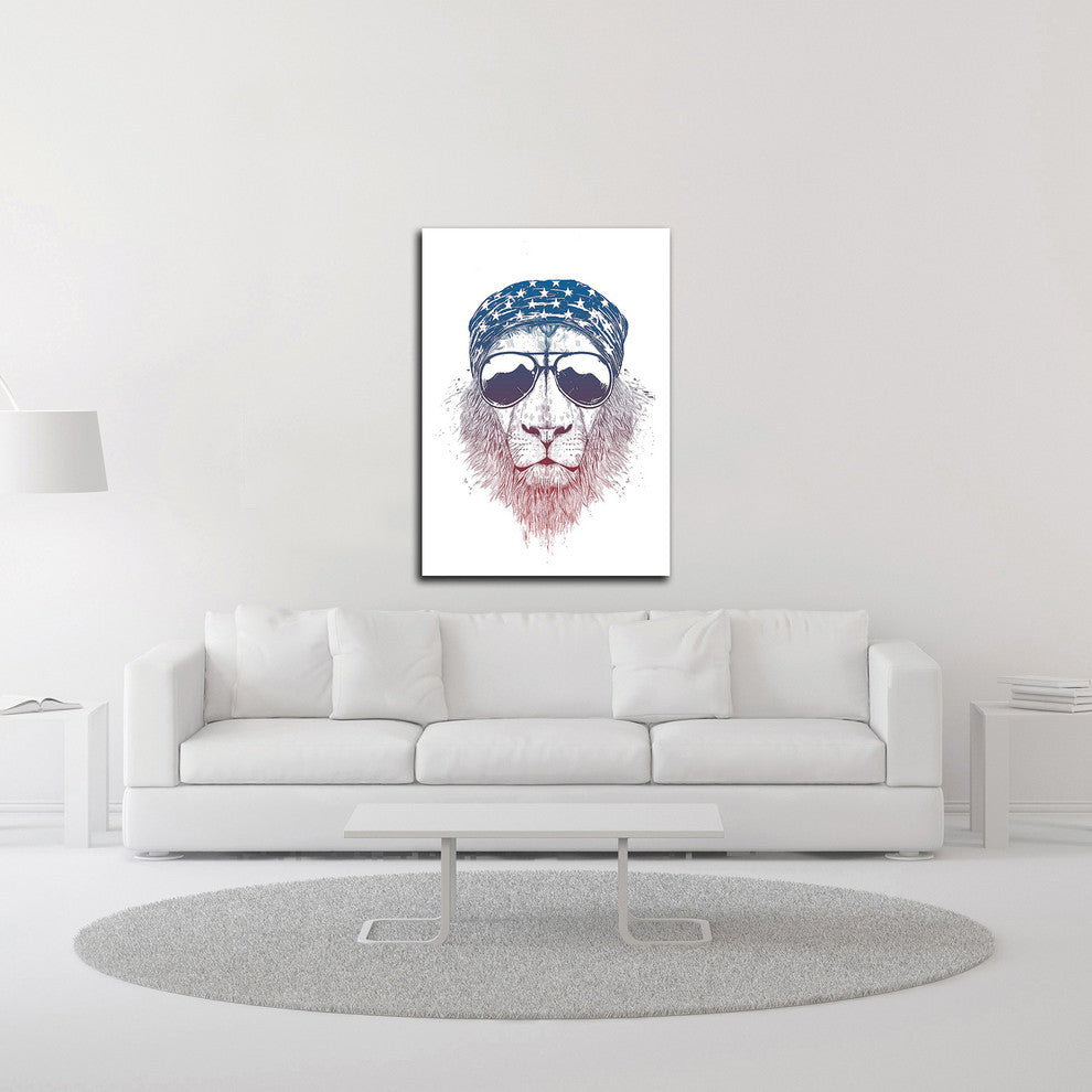 Wild Lion by Balazs Solti, Print on Canvas, 30"x42"