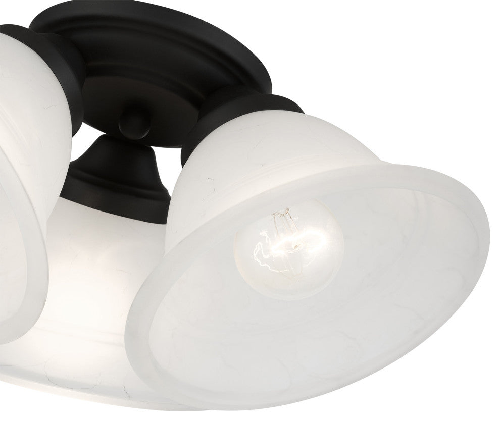 Livex Lighting Wynnewood 3-Light Black Flush Mount