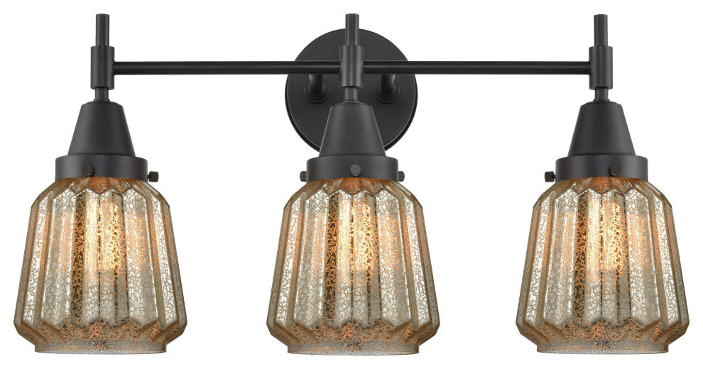 INNOVATIONS LIGHTING 447-3W-BK-G146-LED Caden 3 Light 26 inch Bath Vanity Light