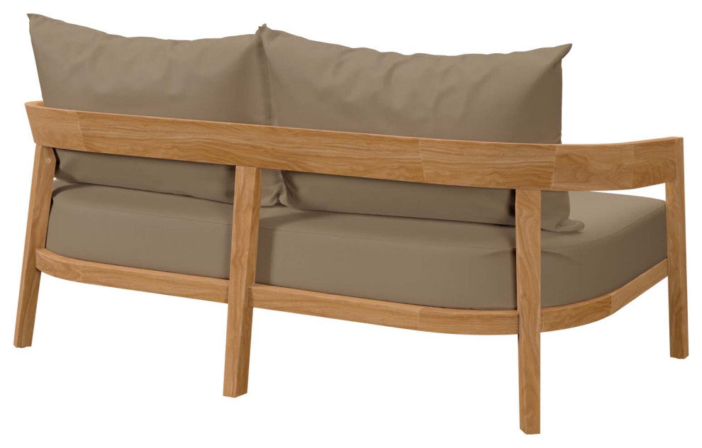 Brisbane Teak Wood Outdoor Patio Loveseat