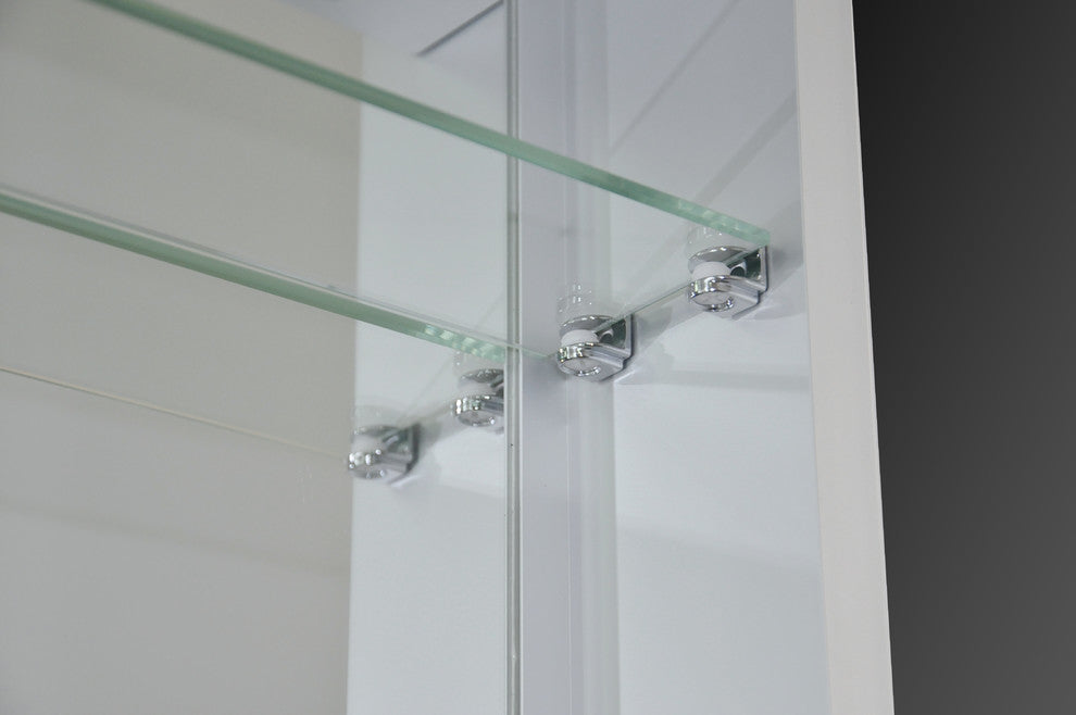 Recessed LED Medicine Cabinet 20"W x 26"H, Left Hinge
