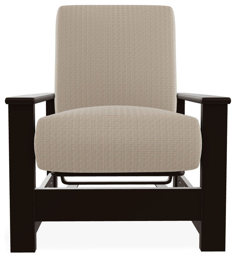 Leeward Deep Seat Outdoor Armchair with Hidden Motion, Bliss Sand/Kona