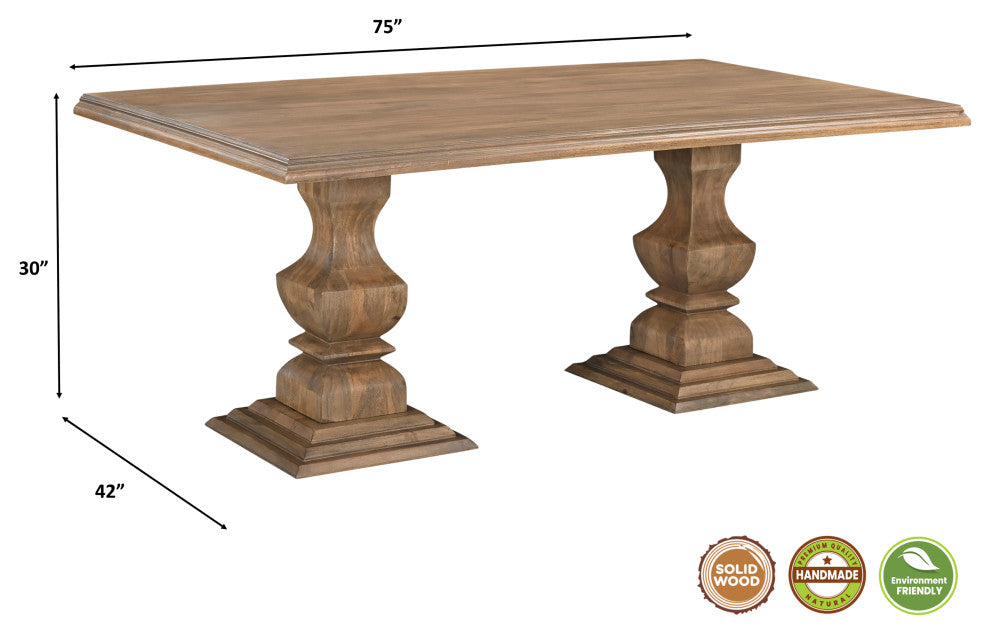 Noah 7-piece Solid Wood Dining Set