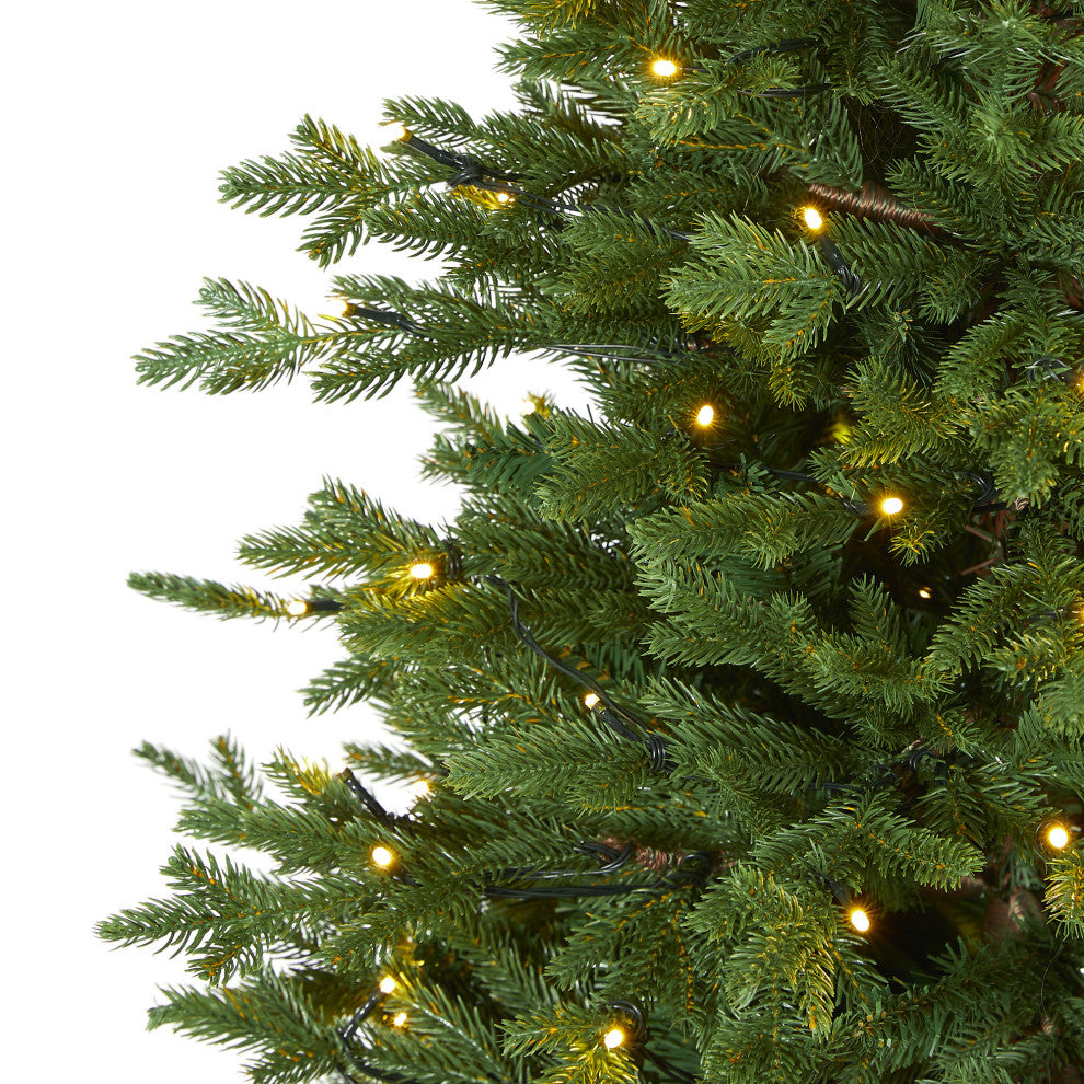 5' Wyoming Spruce Faux Xmas Tree With 300 Clear Lights and 773 Bendable Branches