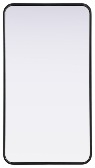 Home Living Contour Metal Rectangle Mirror 22x40, Black