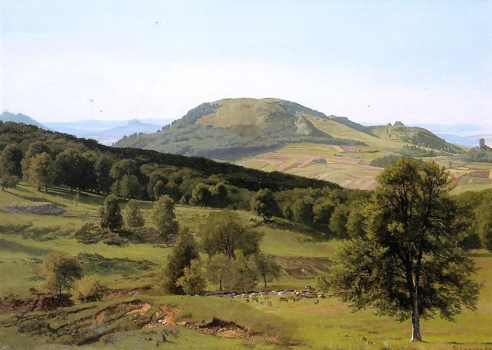 Albert Bierstadt Landscape: Hill and Dale, 18"x27" Wall Decal