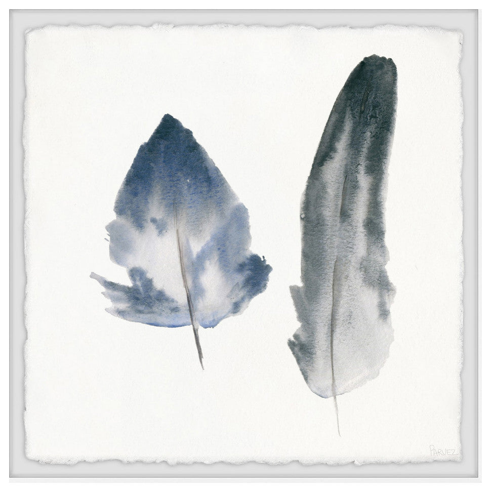 "Smoky Feathers" Framed Painting Print, 18"x18"