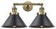 INNOVATIONS 208-AB-M10-BK-LED 2-Light Bath Vanity Light Antique Brass