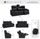 Seatcraft Vienna Home Theater Seating, Black, Sofa Loveseat