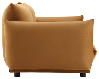 Copious Performance Velvet Loveseat Cognac