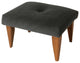 Tufted Suede Footstool, Navy