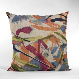 Plutus Multi-Color Graphic Print Luxury Throw Pillow, 20"x20"