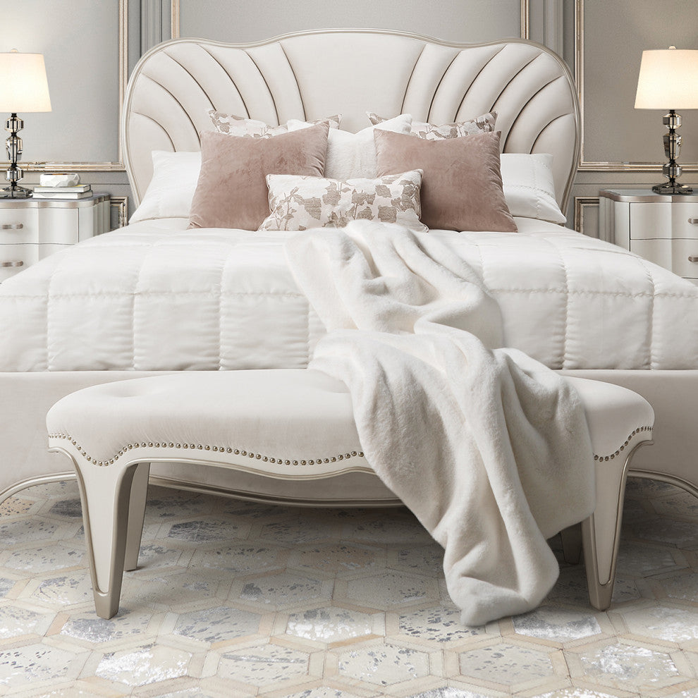 London Place Bed Bench - Creamy  Pearl
