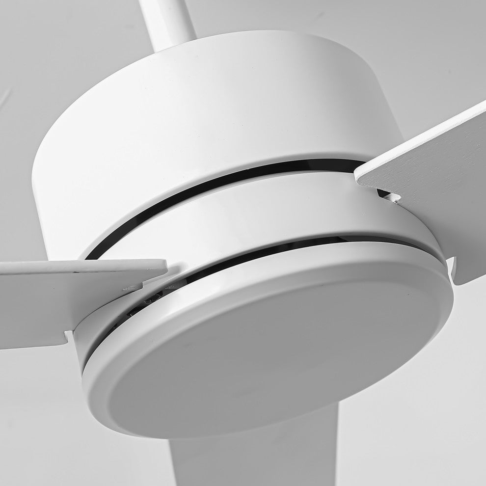 52 in White Modern Ceiling Fan without Light
