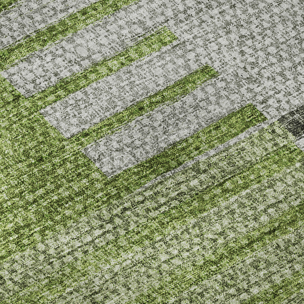 Premium Machine Washable Mayfield AMF687 Green 1'8" x 2'6" Rug