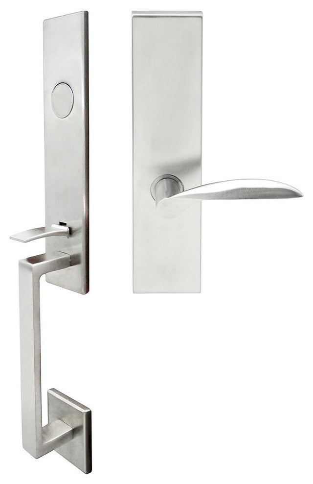 Stratus Lever, Mortise Dummy Handleset, Right Hand, Satin Stainless Steel