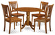 5 Pc Kitchen Nook Dining Set -Small Kitchen Table, 4 Dining Chairs, Saddle Brown