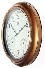 Craftsman Indoor/Outdoor Wall Clock Hygrometer Thermometer 18"