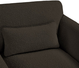 Stylus Boucle Fabric Upholstered Sofa, Brown