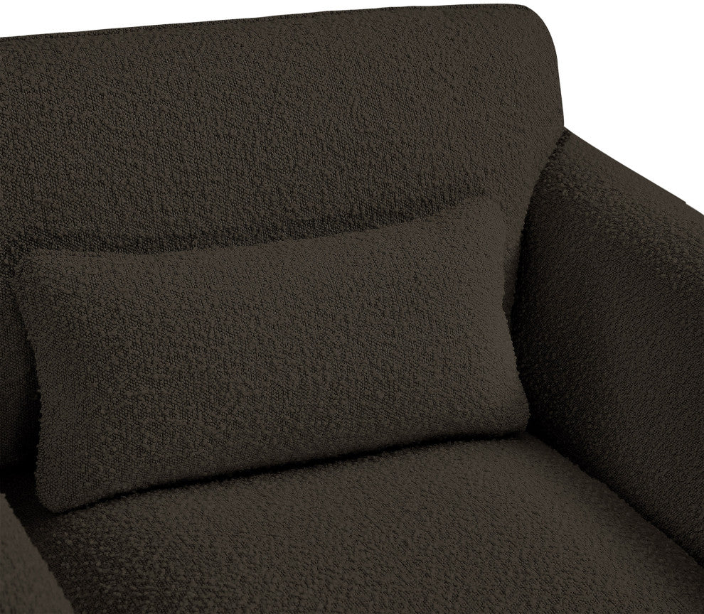 Stylus Boucle Fabric Upholstered Sofa, Brown