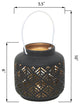 5.5In Led Herringbone Ceramic Lantern
