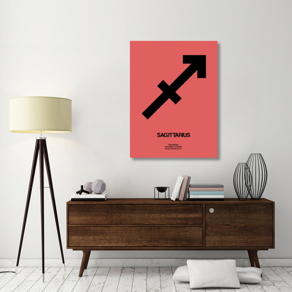 "Sagittarius Zodiac Sign Black" Fine Art Print