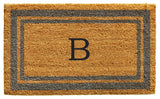 Periwinkle Border 24"x36" Monogram Doormat, Letter B
